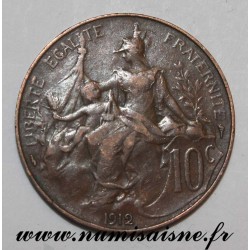 FRANCE - KM 843 - 10 CENTIMES 1912 - TYPE DUPUIS