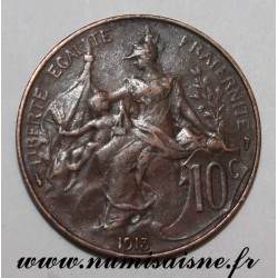 GADOURY 277 - 10 CENTIMES 1913 - TYPE DUPUIS - KM 843