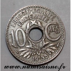 FRANCE - KM 866a - 10 CENTIMES 1935 - TYPE LINDAUER