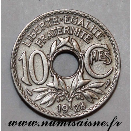 FRANKREICH - KM 866a - 10 CENTIMES 1928 - TYP LINDAUER