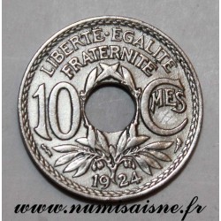 FRANKREICH - KM 866a - 10 CENTIMES 1924 - Poissy - TYP LINDAUER