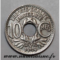 FRANKREICH - KM 866a - 10 CENTIMES 1919 - TYP LINDAUER