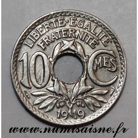 FRANKREICH - KM 866a - 10 CENTIMES 1919 - TYP LINDAUER