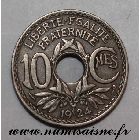 GADOURY 286 - 10 CENTIMES 1924 - Poissy - TYPE LINDAUER - KM 866a