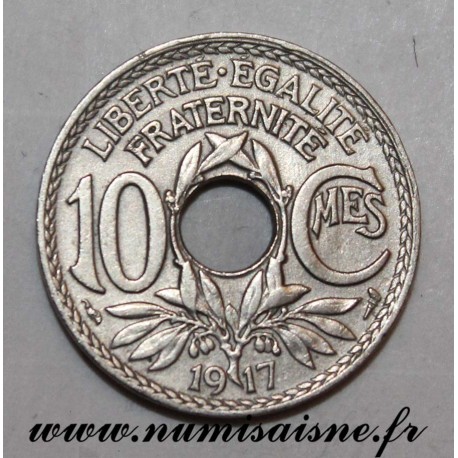 GADOURY 286 - 10 CENTIMES 1917 - TYPE LINDAUER - KM 866a