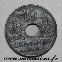 FRANKREICH - KM 898 - 10 CENTIMES 1943 - TYPE FRANZÖSISCHER STAAT - Großes Modul