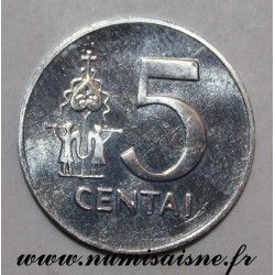 LITAUEN -  KM 87 - 5 CENTAI 1991