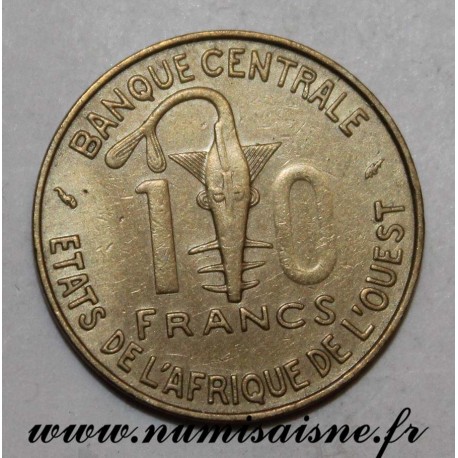 ÉTATS DE L'AFRIQUE DE L'OUEST - KM 1a - 10 FRANCS 1975