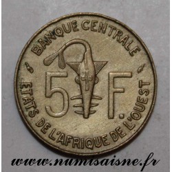 ÉTATS DE L'AFRIQUE DE L'OUEST - KM 2a - 5 FRANCS 1976