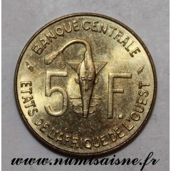 ÉTATS DE L'AFRIQUE DE L'OUEST - KM 2a - 5 FRANCS 1977