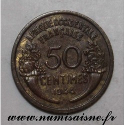 AFRIQUE OCCIDENTALE FRANCAISE - KM 1 - 50 CENTIMES 1944