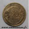 AFRIQUE OCCIDENTALE FRANCAISE - KM 1 - 50 CENTIMES 1944