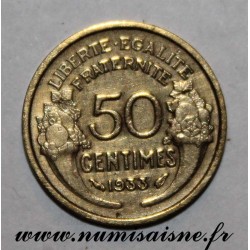 FRANCE - KM 894 -50 CENTIMES 1933 - TYPE MORLON - 9 OPEN