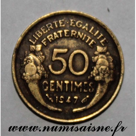 FRANKREICH - KM 914 - 50 CENTIMES 1947 - TYP MORLON BRONZE ALUMINIUM