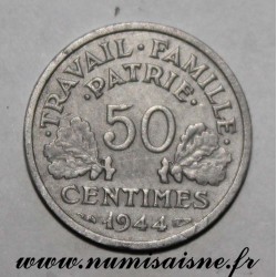 FRANCE - KM 914 - 50 CENTIMES 1944 B - Beaumont le Roger - TYPE BAZOR