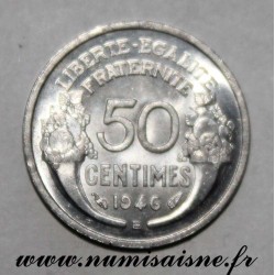 FRANCE - KM 894 - 50 CENTIMES 1946 B - Beaumont le Roger - TYPE MORLON