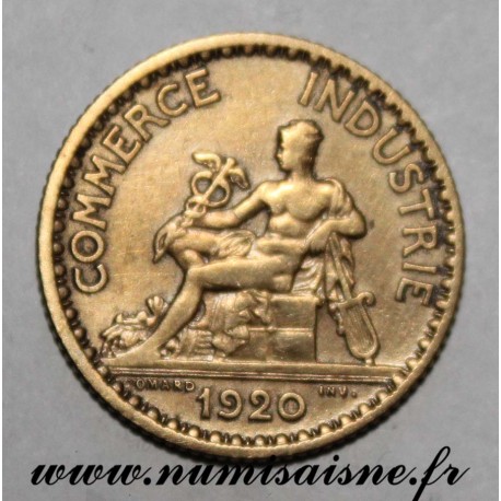 FRANKREICH - KM 876 - 1 FRANC 1920 - TYP HANDELSKAMMER