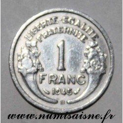 FRANCE - KM 885a - 1 FRANC 1945 B - Beaumont le Roger - TYPE MORLON