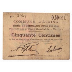 62156 - ETAING - 50 CENTIMES 22.03.1915 - TB