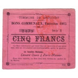 62320 - DROCOURT - 5 FRANCS...