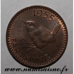 GRANDE BRETAGNE - KM 895 -  1 FARTHING 1955