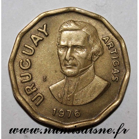 URUGUAY - KM 69 - 1 NUEVO PESO 1976 - José Gervasio Artigas