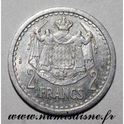 MONACO - KM 121 - 2 FRANCS 1943 - NON DATÉ - LOUIS II