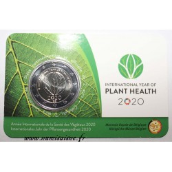 BELGIEN - 2 EURO 2020 - INTERNATIONALES JAHR DER PFLANZENGESUNDHEIT - Coincard FR / FL