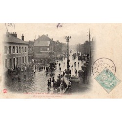 59220 - DENAIN - LA RUE DE VILLARS APRES UNE GRANDE PLUIE