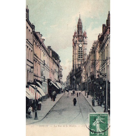 County 59500 - DOUAI - The street of the town hall