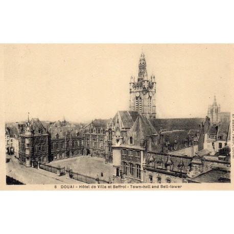 County 59500 - DOUAI - TOWN HALL AND BELFRY