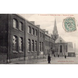 59219 - LE NORD - ETROEUNGT - ECOLE DES FILLES - MAIRIE ET EGLISE