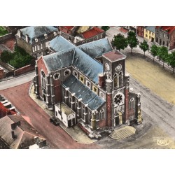 KOMITAT 59610 - LE NORD - FOURMIES - AIR VIEW - ST. PIERRE'S KIRCHE