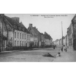 County 59310 - LE NORD - ORCHIES - RUINS OF THE GREAT WAR 1914-1918 - JULES FERRY STREET