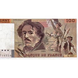 FRANKREICH - FAY 69BIS/08 - 100 FRANCS DELACROIX 1993 - TYPE 1978 - "imprimé en continu" - PICK 154