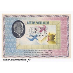 FRANKREICH - BANKNOTEN VON SOLIDARITÄT - 100 FRANCS 1941 - 1942 - TYP PÉTAIN