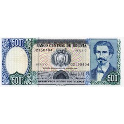 BOLIVIEN - PICK 166 - 500 PESOS BOLIVIANOS - 01/06/1981