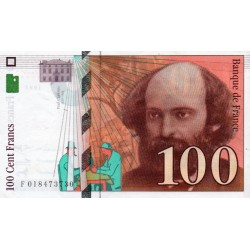 FRANKREICH - PICK 158 - 100 FRANCS CEZANNE - 1997 - fleckig