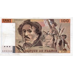 FAY 69BIS/08 - 100 FRANCS DELACROIX 1993 - TYPE 1978 - "imprimé en continu" - PICK 154