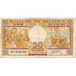 BELGIQUE - PICK 133 b - 50 FRANCS - 03/04/1956