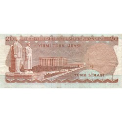 TURKEY - PICK 187 b - 20 LIRA - Not dated (1974)