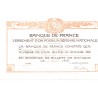 BANQUE DE FRANCE - RECU DE VERSEMENT D'OR POUR LA DEFENSE NATIONALE - 27 AOUT 1915