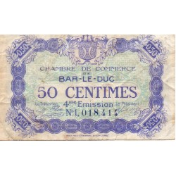 55 - BAR LE DUC - CHAMBRE DE COMMERCE - 50 CENTIMES 1917