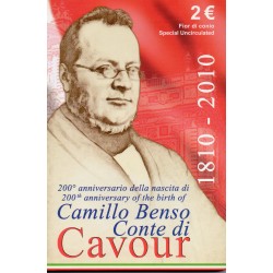 ITALIE - 2 EURO 2010 - 200 ANS DE LA NAISSANCE DE CAMILLO BENSO CAVOUR