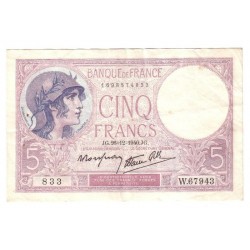 FAY 04/18 - 5 FRANCS VIOLET...