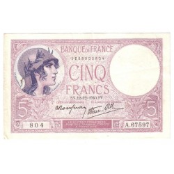 FAY 04/17 - 5 FRANCS VIOLET...