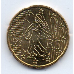 FRANCE - 20 CENT 1999 - NOUVELLE SEMEUSE - SUPERBE A FLEUR DE COIN