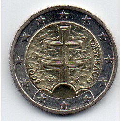 SLOWAKEI - KM 102 - 2 EURO 2009 - DOPPELKREUZ