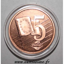 VATICAN - 5 CENT EURO 2009 - BENEDICT XVI - PROTOTYPE