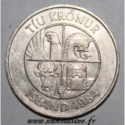 ISLANDE - KM 29.1 - 10 KRONUR 1984